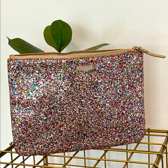 Kate Spade Storybook Glittery Multicolor Clutch - Picture 1 of 4